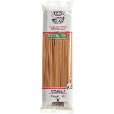 Iris Spelt Semi Integral Pasta - 500g - Whole Spelt Spaghetti Iris Spelt Semi Integral Pasta - 500g - Whole Spelt Spaghetti