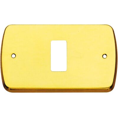 Salonesrl Placca copri interruttore in ottone lucido - A.530 - 1 posto Salonesrl Placca copri interruttore in ottone lucido - A.530 - 1 posto