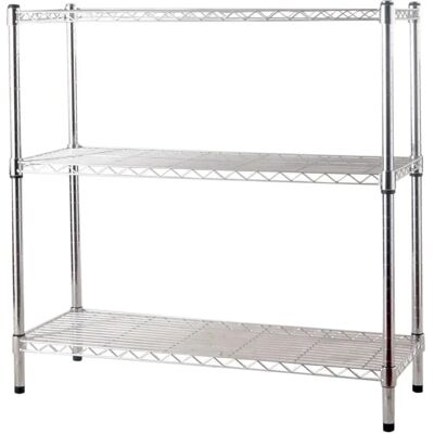 BRIXO Manhattan Chromregal - 3/5 Ebenen - 90x35xH90 cm BRIXO Manhattan Chromregal - 3/5 Ebenen - 90x35xH90 cm