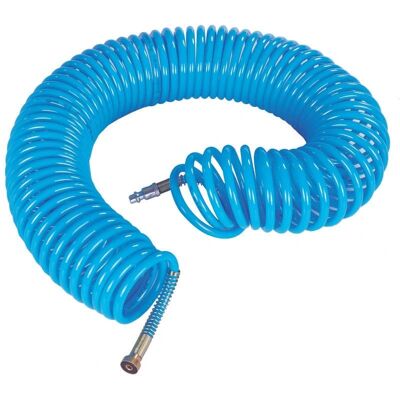 Tubo aria Brixo - 15m, 12 bar, PU spirale, Accessori inclusi Tubo aria Brixo - 15m, 12 bar, PU spirale, Accessori inclusi