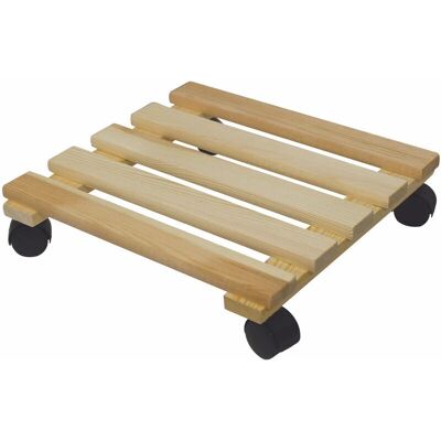 MARCA Pflanzständer mit Rollen - Holzuntersetzer - 35x35cm MARCA Pflanzständer mit Rollen - Holzuntersetzer - 35x35cm
