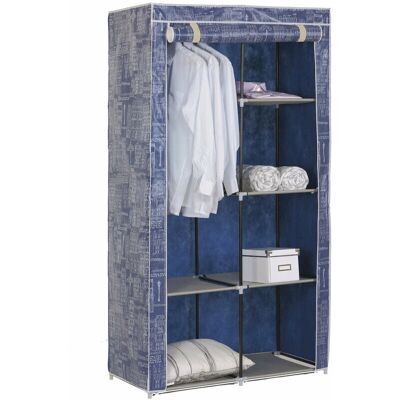 BRIXO Kleiderschrank mit Regalen - 88x46x169cm BRIXO Kleiderschrank mit Regalen - 88x46x169cm