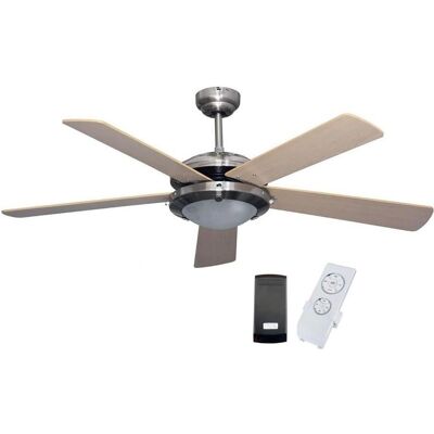 Ventilatore da soffitto Niklas - 5 pale, effetto legno, 130cm, 60W Ventilatore da soffitto Niklas - 5 pale, effetto legno, 130cm, 60W