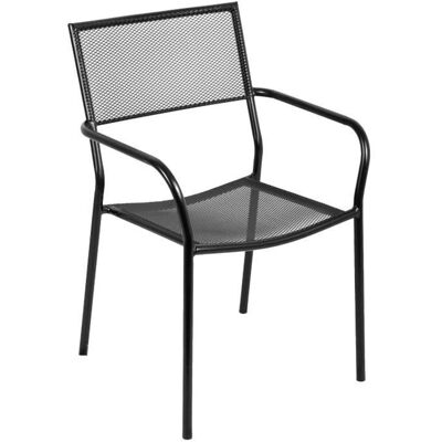 Collezione Garden Deluxe Sedia in Acciaio Nero per Esterni - Moderna e Durevole Collezione Garden Deluxe Sedia in Acciaio Nero per Esterni - Moderna e Durevole