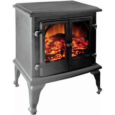 Estufa eléctrica Niklas Vulcano - 1800W, Termostato, Efecto de fuego Estufa eléctrica Niklas Vulcano - 1800W, Termostato, Efecto de fuego