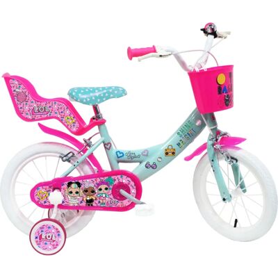 Bicicletta Denver 14 Lol City 35,6 cm (14") Acciaio Rosa, Turchese, Bianco - Bicicletta Bicicletta Denver 14 Lol City 35,6 cm (14") Acciaio Rosa, Turchese, Bianco - Bicicletta