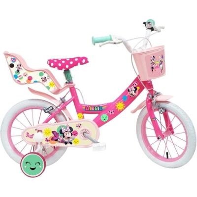 Vélo Minnie Disney - 14 Pouces Fuchsia - Fille - Publicité Vélo Minnie Disney - 14 Pouces Fuchsia - Fille - Publicité
