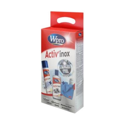 Kit de nettoyage en acier inoxydable Wpro - Parfum citron - Entretien des surfaces en inox - Publicité Kit de nettoyage en acier inoxydable Wpro - Parfum citron - Entretien des surfaces en inox - Publicité
