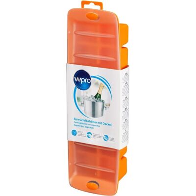 Wpro ICM141 - Vaschetta per cubetti di ghiaccio - Grande, Impilabile, Con coperchio Wpro ICM141 - Vaschetta per cubetti di ghiaccio - Grande, Impilabile, Con coperchio