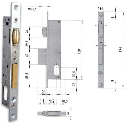 CISA - Lock for mounting all 44230-18-0 - Lock CISA - Lock for mounting all 44230-18-0 - Lock
