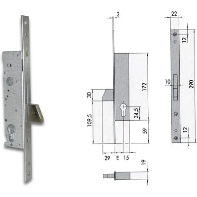 CISA RVS Slot - Model 46210 - Ingang 25mm - Mechanisch CISA RVS Slot - Model 46210 - Ingang 25mm - Mechanisch