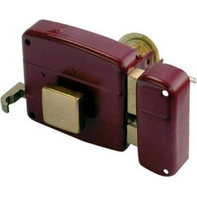 CISA Deurslot met Binnenhandvat en Riegel - Rood Amaranto Staal CISA Deurslot met Binnenhandvat en Riegel - Rood Amaranto Staal