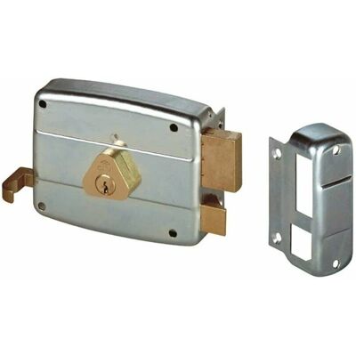 CISA Modello 50421 Serratura in acciaio per porta con rivestimento in zinco - Catenaccio doppio e scrocco CISA Modello 50421 Serratura in acciaio per porta con rivestimento in zinco - Catenaccio doppio e scrocco