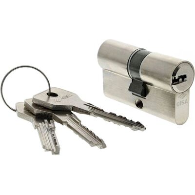 CISA - Cilindro de Segurança com Perfil Europeu - Níquel - 7mm CISA - Cilindro de Segurança com Perfil Europeu - Níquel - 7mm