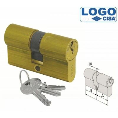 CISA - Cilindro in ottone - Ottone, 3 chiavi, 30x30 - Tipo di prodotto CISA - Cilindro in ottone - Ottone, 3 chiavi, 30x30 - Tipo di prodotto