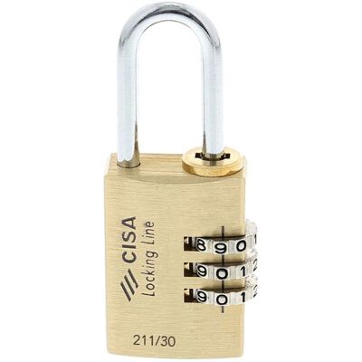 CISA Brass Padlock 30mm Combination - Padlock CISA Brass Padlock 30mm Combination - Padlock