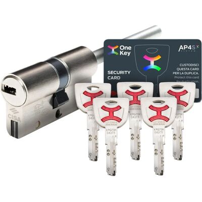 CISA AP4 Satin Nickel Wysokiej Bezpieczeństwa Cylinder - 5 Kluczy CISA AP4 Satin Nickel Wysokiej Bezpieczeństwa Cylinder - 5 Kluczy