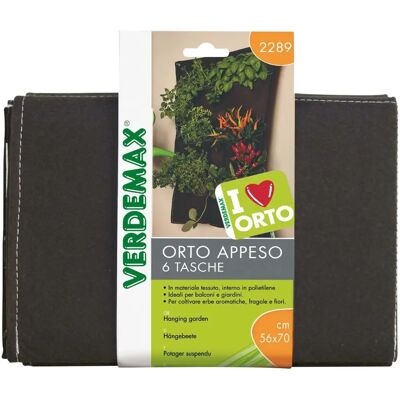 VerdeMax Contenitore per Piante da Parete - Giardino Verticale con 6 Tasche VerdeMax Contenitore per Piante da Parete - Giardino Verticale con 6 Tasche