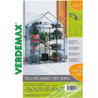 Copertura per Serra Verdemax - Resistente ai raggi UV - 8 Ripiani 140x73x200 cm Copertura per Serra Verdemax - Resistente ai raggi UV - 8 Ripiani 140x73x200 cm