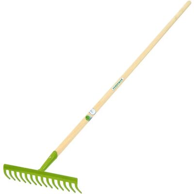 Râteau de jardin Verdemax - 14 dents - Manche en hêtre FSC - Outil de jardin - Publicité Râteau de jardin Verdemax - 14 dents - Manche en hêtre FSC - Outil de jardin - Publicité