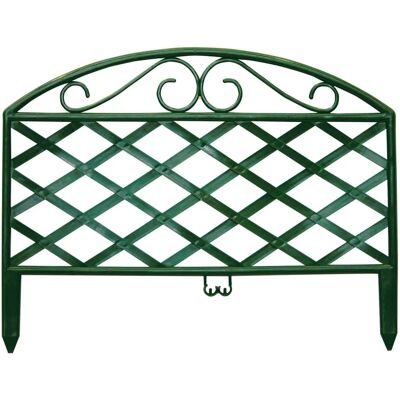 Paneles de borde de jardín VerdeMax - 5 pzas, 46x35cm, Verde Paneles de borde de jardín VerdeMax - 5 pzas, 46x35cm, Verde