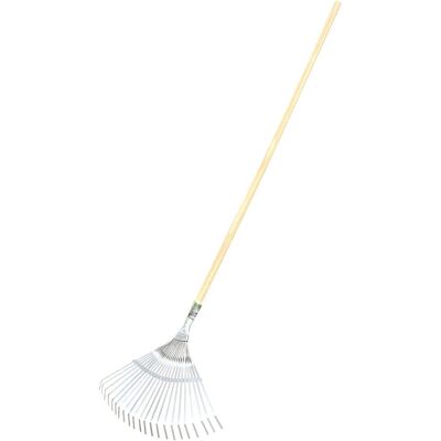VerdeMax - Scope da giardino 22 denti Manico in legno 120cm - Attrezzo da giardino VerdeMax - Scope da giardino 22 denti Manico in legno 120cm - Attrezzo da giardino