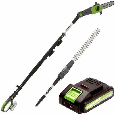 Verdemax Schnitt- und Heckenschnitt-Set - 20V Lithium, Teleskopisch Verdemax Schnitt- und Heckenschnitt-Set - 20V Lithium, Teleskopisch
