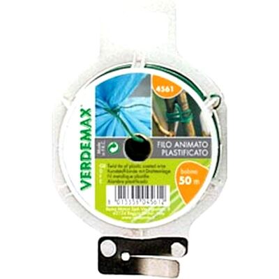 VERDEMAX Filo da Giardino - 50m Filo Plastificato Verde per Legare Piante VERDEMAX Filo da Giardino - 50m Filo Plastificato Verde per Legare Piante