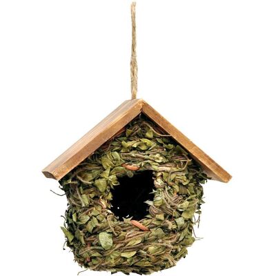 VerdeMax Casetta con Foglie e Tetto in Legno - Casa Uccelli VerdeMax Casetta con Foglie e Tetto in Legno - Casa Uccelli
