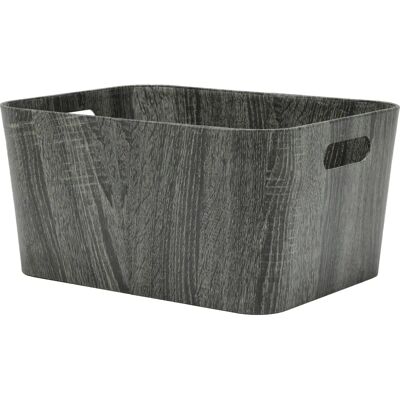 Vestiamo Casa - Cesta Rettangolare Salvaspazio - Γκρι Ξύλινο Εφέ - Storage basket Vestiamo Casa - Cesta Rettangolare Salvaspazio - Γκρι Ξύλινο Εφέ - Storage basket