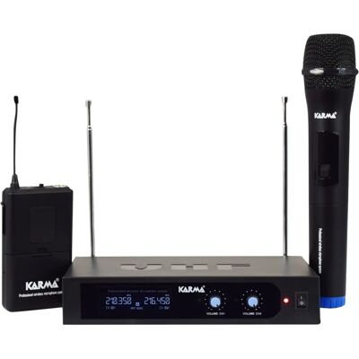 Karma Italiana - 6252PL-A - 2 canaux - Système de microphone sans fil - Publicité Karma Italiana - 6252PL-A - 2 canaux - Système de microphone sans fil - Publicité