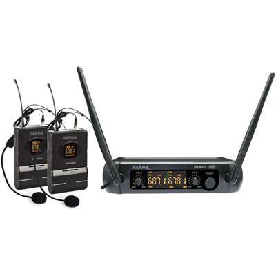Set Microfoni Karma - Microfono wireless doppio a mano con Archetto Set Microfoni Karma - Microfono wireless doppio a mano con Archetto