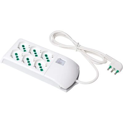 FANTON Fido Rallonge - 6 Prises, 1,5m Blanc - Publicité FANTON Fido Rallonge - 6 Prises, 1,5m Blanc - Publicité