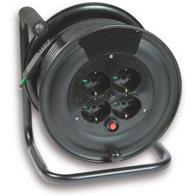 Iperbriko - Bobine de câble 25m avec 4 prises Schuko - Publicité Iperbriko - Bobine de câble 25m avec 4 prises Schuko - Publicité