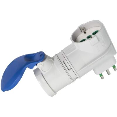 FANTON Stromadapter - 2P+T, 16A, Blau/Grau - Power Adapter FANTON Stromadapter - 2P+T, 16A, Blau/Grau - Power Adapter