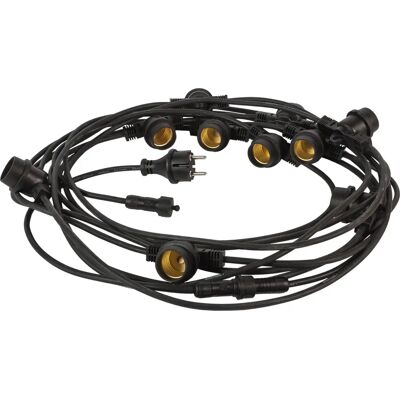 FANTON 62989 Luci a corda - 10m, 10 lampade, estensibile, nero FANTON 62989 Luci a corda - 10m, 10 lampade, estensibile, nero