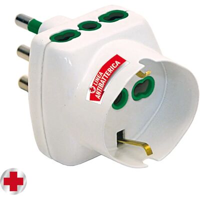 FANTON 82240AB Steckdosenadapter - Antibakteriell, Typ L (IT) Weiß FANTON 82240AB Steckdosenadapter - Antibakteriell, Typ L (IT) Weiß