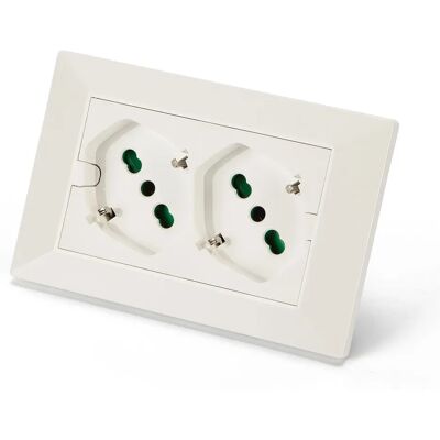FANTON 42100 Mehrfachsteckdose - Mehrfachsteckdose, Weiß, 2 Universalsteckdosen, 3 Module FANTON 42100 Mehrfachsteckdose - Mehrfachsteckdose, Weiß, 2 Universalsteckdosen, 3 Module
