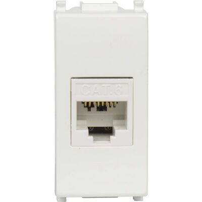 FANTON 23713-27 Prise RJ-45 Blanche - Socket Outlet FANTON 23713-27 Prise RJ-45 Blanche - Socket Outlet