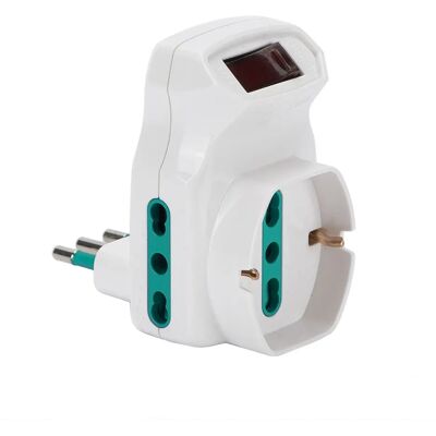 FANTON 87317 Netzsteckeradapter - Dreifach-Steckdose mit Schalter - Weiß FANTON 87317 Netzsteckeradapter - Dreifach-Steckdose mit Schalter - Weiß