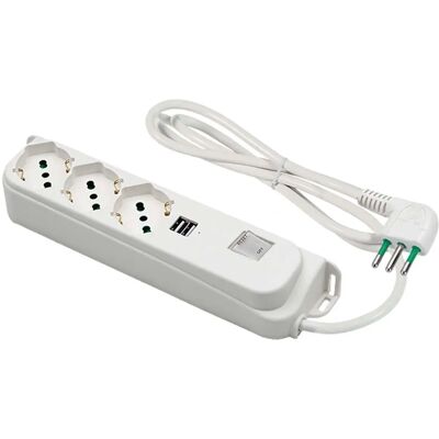 FANTON S.P.A. 474504 Listwa zasilająca - 3 gniazdka + USB FANTON S.P.A. 474504 Listwa zasilająca - 3 gniazdka + USB