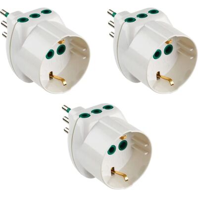 FANTON 82210-B3 Set di Adattatori - 3 pezzi, Tripla spina, Piccoli 10A/16A FANTON 82210-B3 Set di Adattatori - 3 pezzi, Tripla spina, Piccoli 10A/16A