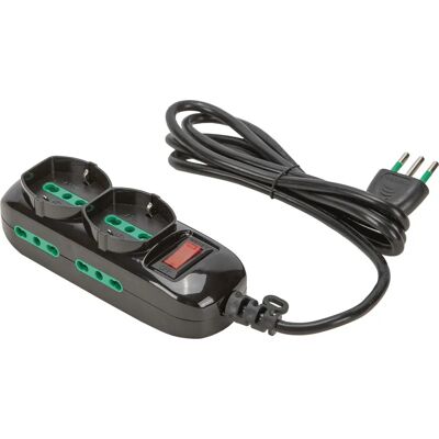 FANTON 474154 Rallonge électrique - 4 prises, 1,5 m, Intérieur, Noir FANTON 474154 Rallonge électrique - 4 prises, 1,5 m, Intérieur, Noir