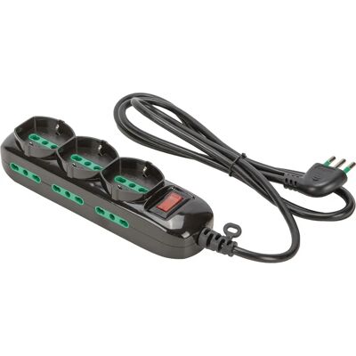 FANTON 474174 Rallonge électrique - 3 prises, 1,5m, interrupteur de sécurité FANTON 474174 Rallonge électrique - 3 prises, 1,5m, interrupteur de sécurité