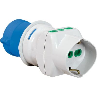 FANTON Adapter przemysłowy - Podwójna wtyczka IP44 - Niebieski FANTON Adapter przemysłowy - Podwójna wtyczka IP44 - Niebieski