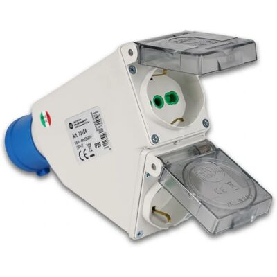 FANTON - Adattatore Industriale - 2x Schuko 16A - IP44 FANTON - Adattatore Industriale - 2x Schuko 16A - IP44