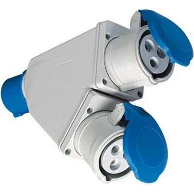 Fanton Adattatore industriale 2P+T 16A 230V - Presa e uscita Fanton Adattatore industriale 2P+T 16A 230V - Presa e uscita