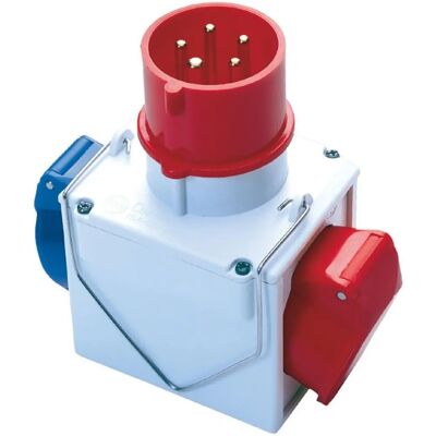 Fanton Przemysłowy Adapter - 3P+N+E, 16A, IP44 - 2P+E, 16A - 3P+E Fanton Przemysłowy Adapter - 3P+N+E, 16A, IP44 - 2P+E, 16A - 3P+E