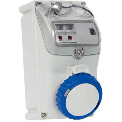 Prise industrielle Fanton 73370 avec porte-fusibles - Fixation murale IP67 - Publicité Prise industrielle Fanton 73370 avec porte-fusibles - Fixation murale IP67 - Publicité