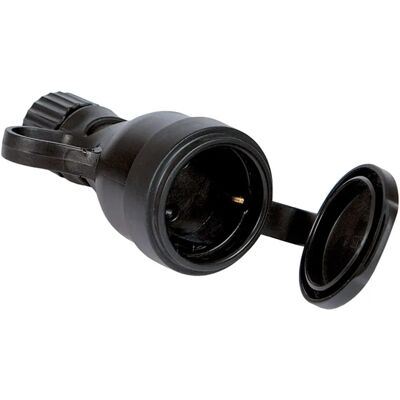 Fanton Zwarte IP44 Duitse Norm 2P+E Stopcontact - Elektrisch stopcontact Fanton Zwarte IP44 Duitse Norm 2P+E Stopcontact - Elektrisch stopcontact